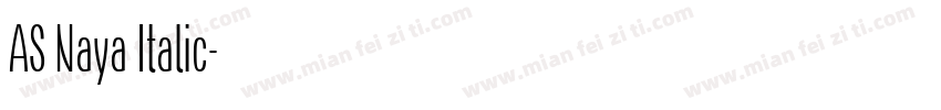 AS Naya Italic字体转换